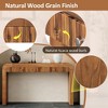 NicBex Rustic Console Table with Storage Drawers,Entryway Table with Curved Corners & Thick Legs,Fluted Foyer Tables for Entryway,Living Room - 3 of 4
