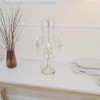 Elegant Vintage Three-Arm Candle Holder, France Style White Candle Holder with Crystal Decor, Tabletop Candelabra, 1pc - 2 of 4