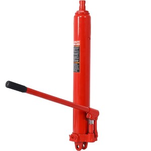 Hydraulic Long Ram Jack for Garage Shop Cranes with Single Piston Pump Clevis Base 8 Tons/16000 Lbs Capacity Manual Cherry Picker red - 1 of 4