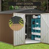 Outdoor Storage Shed, Large Garden Shed,Large Metal Tool Sheds with Sloping Roof and Vents,Updated Reinforced and Lockable Doors Frame Metal Storage - 3 of 4