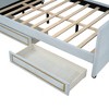 NicBex Twin/Full Size Upholstery Daybed with 2 Drawers for Bedroom,Living Room,Apartment,Blue - 4 of 4