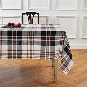 Solino Home Linen Plaid Tablecloth | Oxford Plaid - 1 of 4