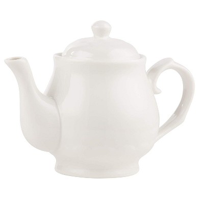 Juvale Porcelain Teapot - White Porcelain Tea Pot, China Teapot for 3-4 Cups, Set of 1, 27oz