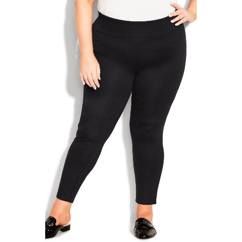 Avenue | Women's Plus Size Ponte Pull-on Pant Black - Petite - 26w/28w :  Target