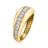 Ross-Simons 0.50 ct. t.w. Diamond Tapered Ring in 18kt Gold Over Sterling - 3 of 4