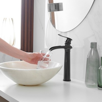 Oil-Rubbed Bronze Waterfall Bathroom Vessel Sink Faucet