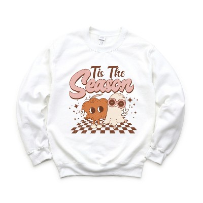 Simply Sage Market Women's Graphic Sweatshirt Tis The Season Pumpkin Ghost