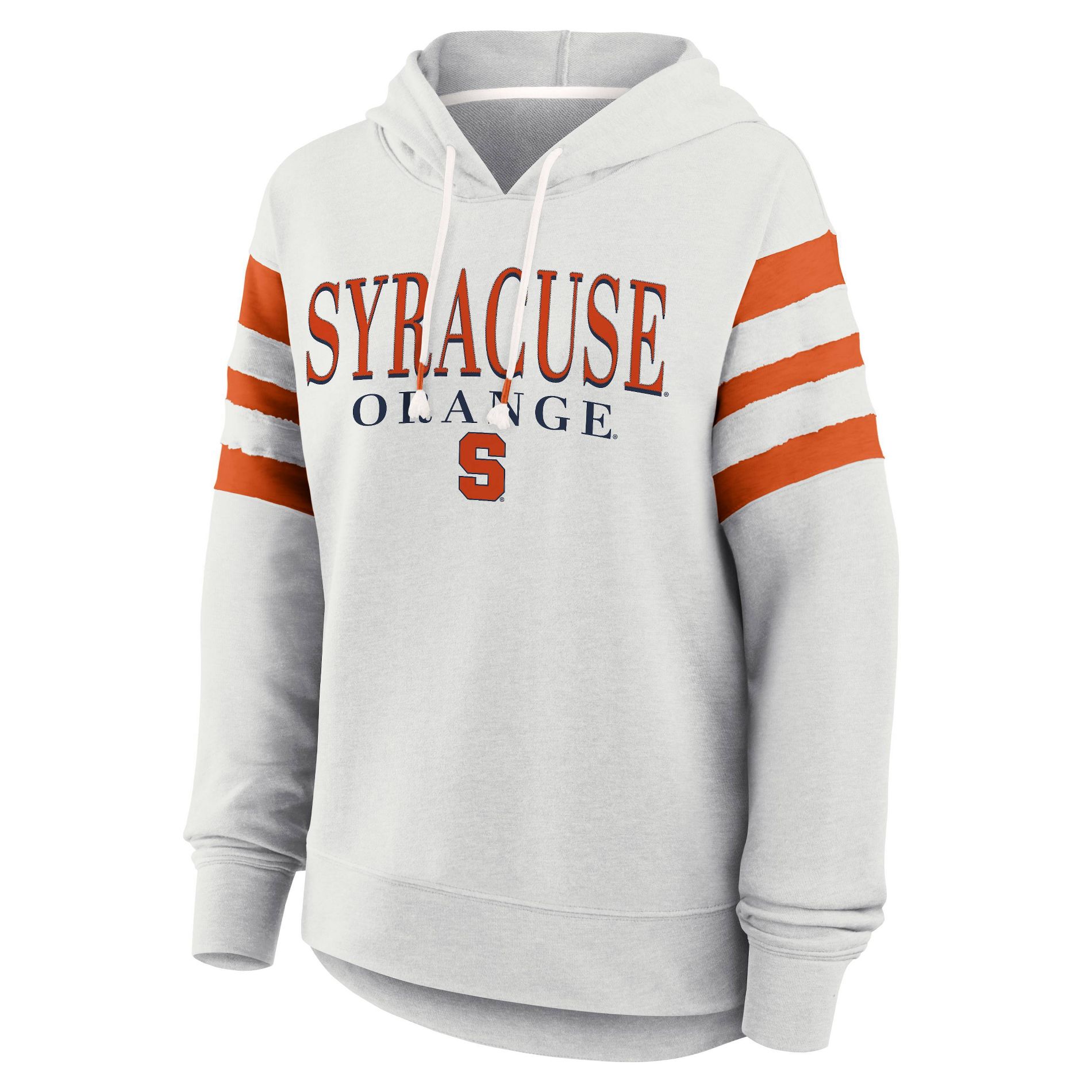 NCAA Syracuse Orange Women's Gray Fashion Hooded Sweatshirt - L