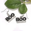 Halloween Drop Dangle Earrings Set - Pumpkin, Ghost, Spider, Boo, Bat & Cat Hook Designs for Women - 3 of 4