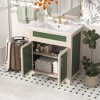 NicBex Bathroom Vanity with Ceramic Sink,,Modern Style Bathroom Sink Vanity with Solid Wood Frame,24"/ 30" Bathroom Sink Cabinet,Beige Green - 2 of 4