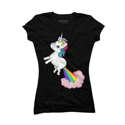 Junior's Design By Humans How Does Your Unicorn Fly By cheela T-Shirt