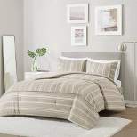 Beautyrest Kent Striped Herringbone Oversized Comforter Set