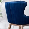 PAGED Bar Stools Set of 2, Modern Wooden Upholstered Counter Height Bar Chair with Back and Nailhead Trim for Bar, Kitchen, Dining Room - 4 of 4