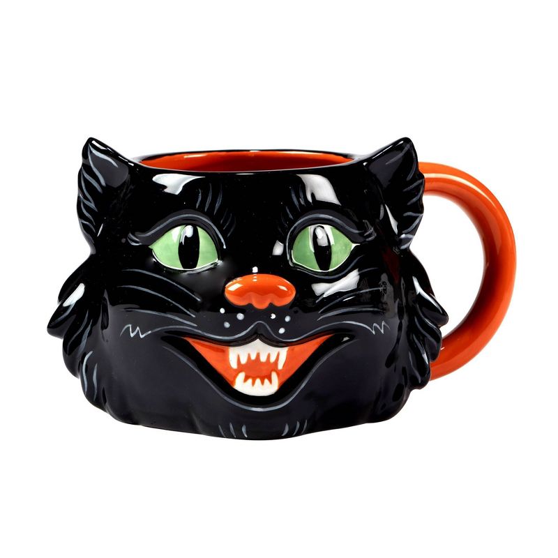22oz 4pk Earthenware Scaredy Cat 3-D Mugs - Certified International, 4 of 9