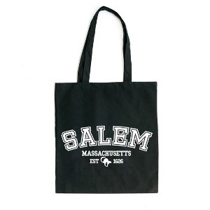 City Creek Prints Salem Massachusetts Canvas Tote Bag - 15x16 - Black - 1 of 2