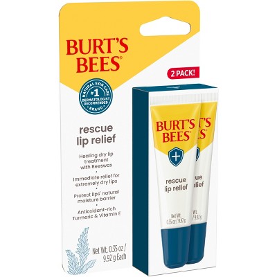 Burt&#39;s Bees Rescue Lip Relief Lip Balm - 0.35oz/2ct
