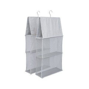 WeThinkStorage Handbag Hanging Closet Organizer 4 Shelf Gray - 1 of 4