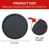 Aoibox 2.5 Inch Non Slip Furniture Coasters Round Rubber Pads 8 Pack Anti Slide Floor Protector for Bed Couch Black - 3 of 4