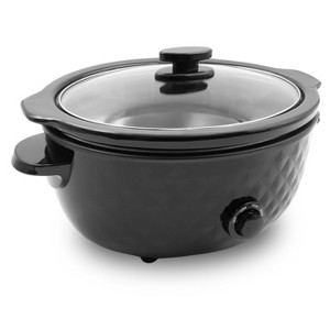 Elite Cuisine 6qt Diamont Slow Cooker - Black - 1 of 4