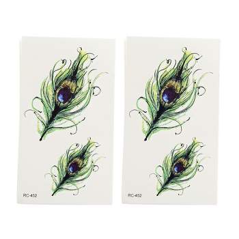 Unique Bargains 5 Pcs Feather Birds Pattern Temporary Tattoo Stickers ...