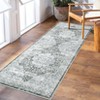 Machine Washable Area Rug Non Slip Rug Vintage Distressed Low Pile Foldable Rugs Medallio Retro Accent Carpet For Bedroom Living Room Office Dorm - 3 of 4