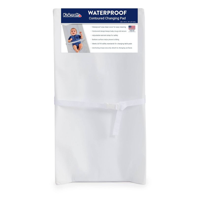 Kolcraft Waterproof 2-Sided Contoured Changing Pad, 1 of 7