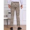 INSPIRE CHIC Men's Straight Leg Flat Front Retro Plaid Argyle Pattern Pants - 3 of 4