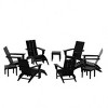 WestinTrends Ashore Modern HDPE Outdoor Patio Folding Adirondack Chair (12-Piece Set) - 3 of 4