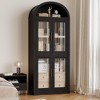 Arched Pantry Cabinet with Doors and 2 Drawers 71.4in Tall Wood Storage Cabinet for Kitchen Dining Room Bathroom - 2 of 4