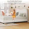 Coucheta Bed Frame with Velvet Upholstered Headboard,Cute Low-Profile Platform Bed,No Box Spring Needed,Strong Wooden Slats,Noise-Free,Easy Assembly - 4 of 4