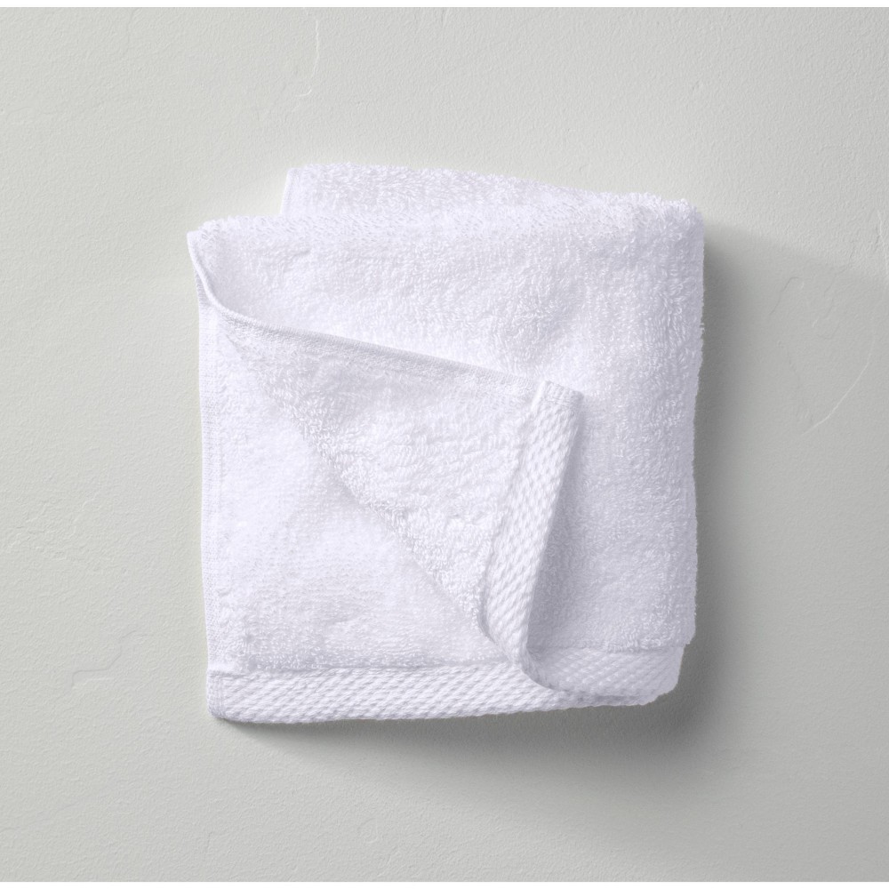 Photos - Towel Organic Washcloth White - Casaluna™