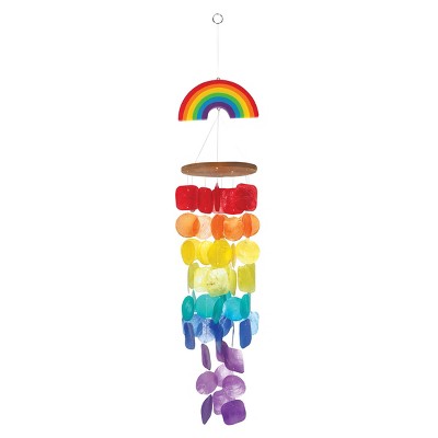 Beachcombers Rainbow Capiz Indoor/Outdoor Chime Décor Decoration