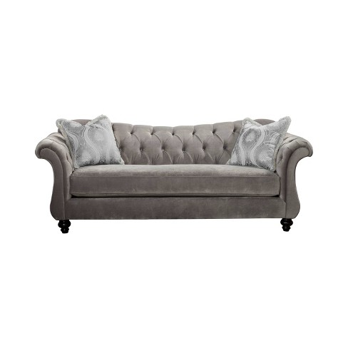 Alexandria Victorian Sofa Gray Sun Pine Target