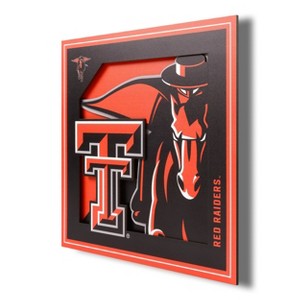NCAA Texas Tech Red Raiders 3D Logo Series Wall Art - 12"x12" - 1 of 4