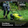 Sun Joe Cordless Electric Push Lawn Mower w/ 10.6-Gal Bag, 28V Battery, 14 In, Black/Green - Heavy-Duty Gardening Machine and Equipment for Lawn, - 3 of 4