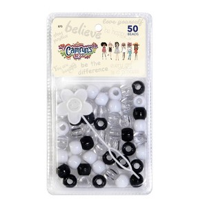 Camryn's BFF Medium Hair Beader Set - Black/Clear/White - 50pk - 1 of 4