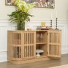 Plank+Beam Contour Solid Wood Sideboard with 3 Doors, 59" TV Stand for Living Room - 4 of 4
