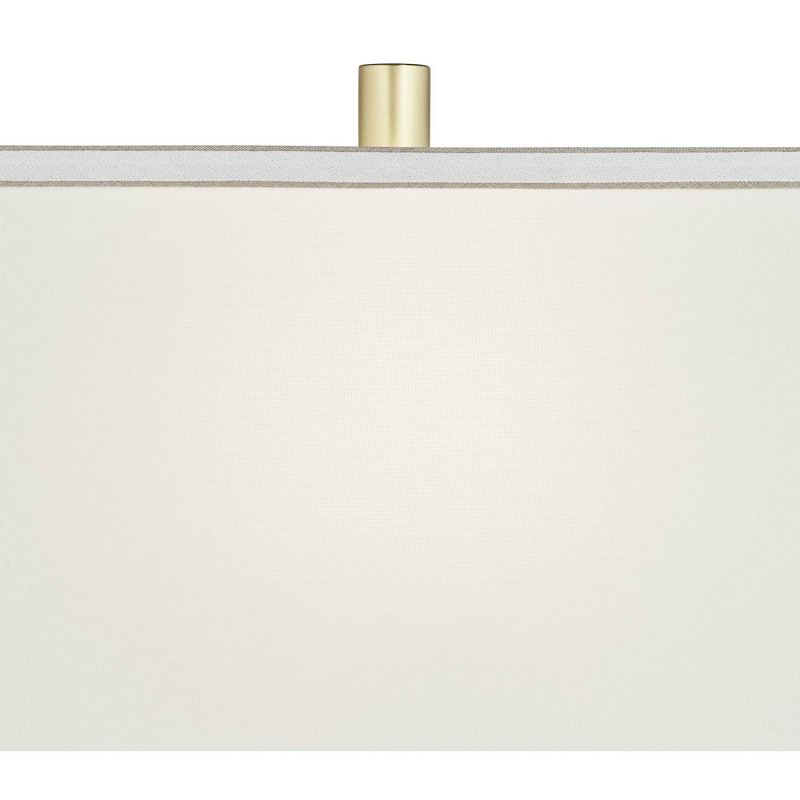 360 Lighting Modern Table Lamps 28 1/4" Tall Set of 2 Gold Metal White Rectangular Shade for Living Room Bedroom House Bedside, 3 of 10