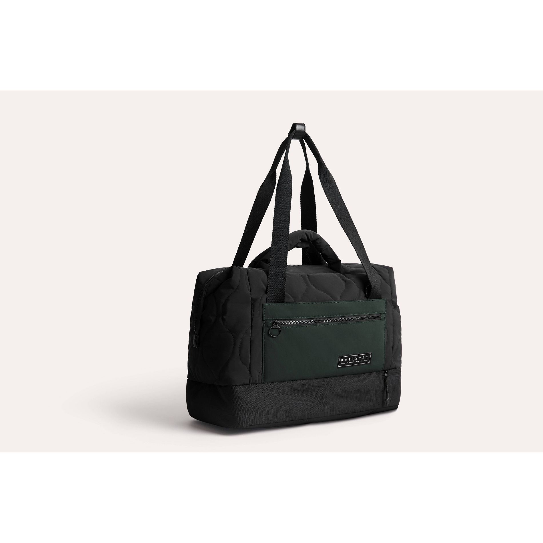 Bagsmart Carry On 34L Walker Weekender Travel Bag with Shoe Compartment Lightweight Weekender Bag - Black