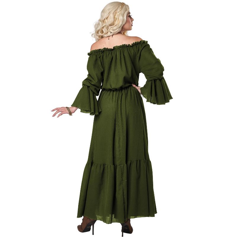 California Costumes Renaissance Peasant Gown Women's Costume (Green), 2 of 3