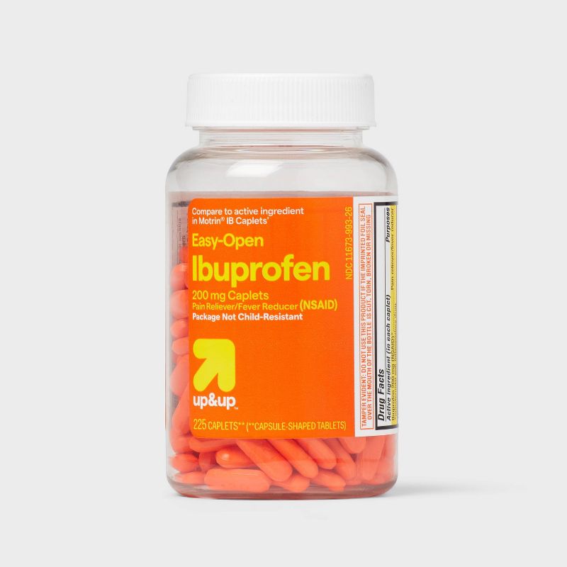 Ibuprofen (NSAID) 200mg Pain Relief Fever Reducer Caplets - up & up™, 1 of 8