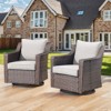Belord Patio Swivel Rocking Chairs Set of 2, All Weather PE Wicker Patio Furniture Swivel Rocker Gliding Chair with Deep Seat High Back - 2 of 4