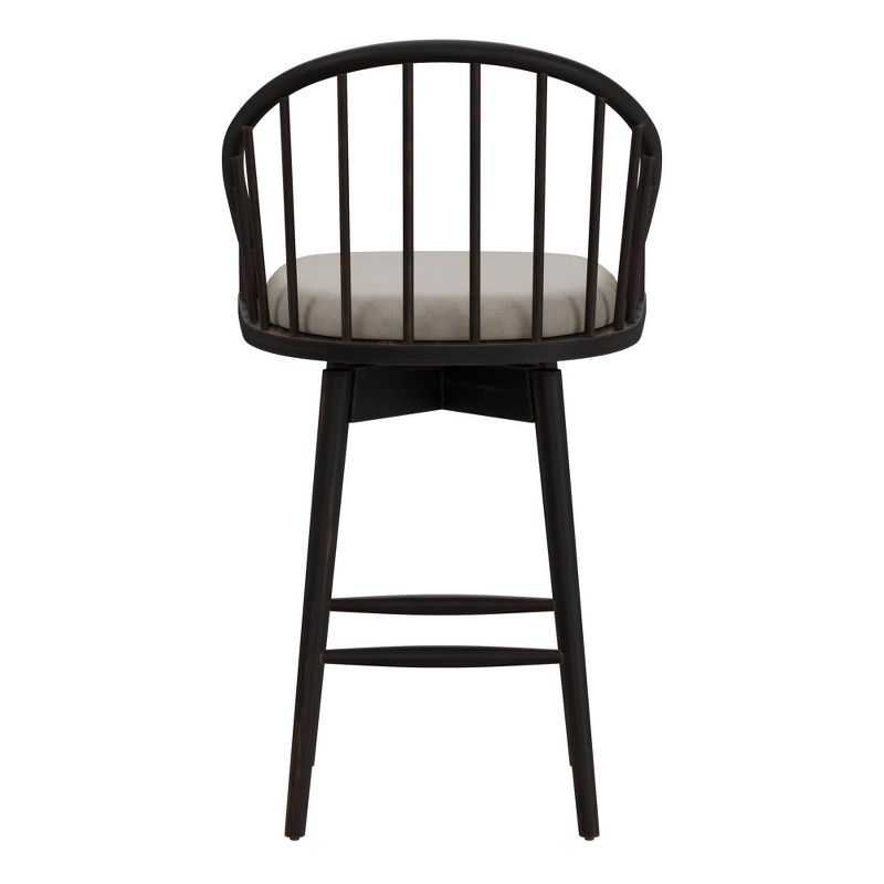 Braddock Spindle Back Memory Return Swivel Counter Height Barstool Rubbed Black - Hillsdale Furniture, 6 of 15