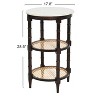 Storied Home Round End Table Brown: 28.5" High, Marble Top, Mango Wood Frame, No Assembly Required - 3 of 4