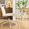 Karl Home |Beige Cat Claw Leather Adjustable Height Swivel Office Chair - 3 of 4