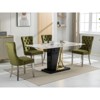NicBex Modern Tufted Velvet Dining Chairs Set of 2, Comfy Upholstered Kitchen Side Chairs with Chrome Metal Legs & Nailhead Trim - 3 of 4