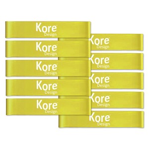 Kore Design Fidget Kick Bands, Latex, 10" to 16", Yellow, Pack of 10 - 1 of 4