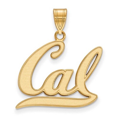 Black Bow Jewelry 14k Yellow Gold California Berkeley Golden Bears NCAA Large Pendant