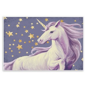Stupell Industries Purple Unicorn in Starry Sky Wall Plaque Art, 19" x 13" - 1 of 4