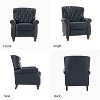 Set of 2 Justine Transitiona Wooden Upholstery Genuine Leather Recliner with Nailhead Trim for Living Room and Bedroom| ART OF LIVING DESIGNS - 3 of 4